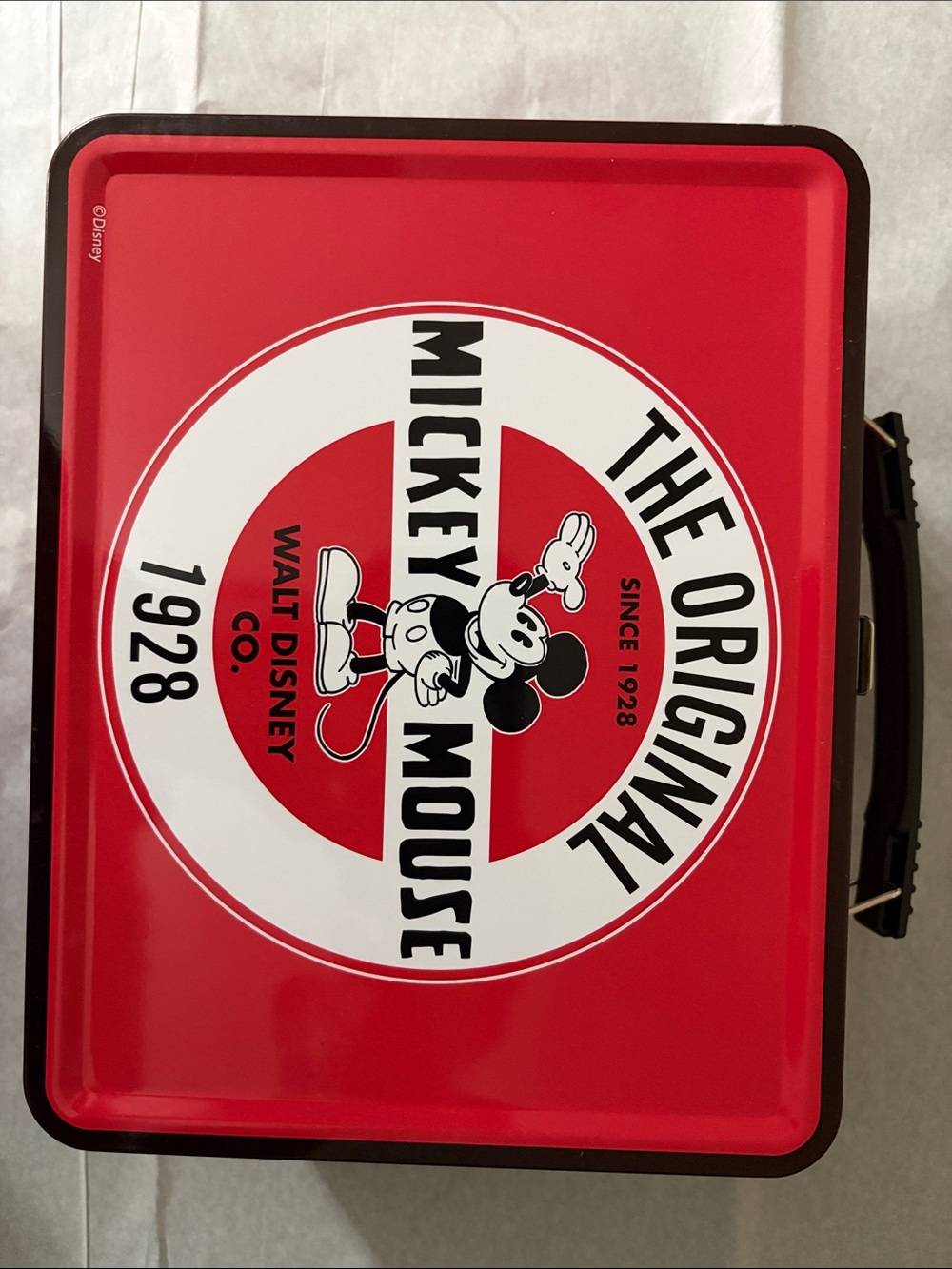 Disney Red and Black Mickey Mouse Vintage-Style Tin